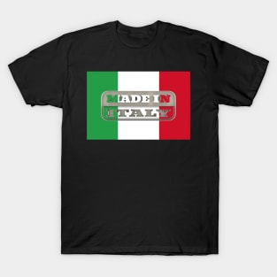 Made in italy with italian flag T-Shirt